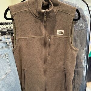 The North Face olive green Fleece Vest